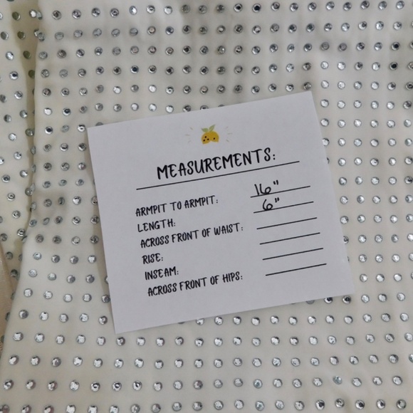 NWT!! WEWOREWHAT Crystal Bandeau Top Studded Rhinestones Bridal Glam Large - Picture 16 of 16